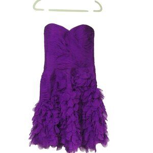 TONY BOWLS 8 STRAPLESS Ruffle Whimsigoth Fairy PROM  Party Purple Romantic Dress
